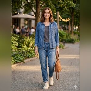 Chico's Mid-Blue Straight-Leg Jeans